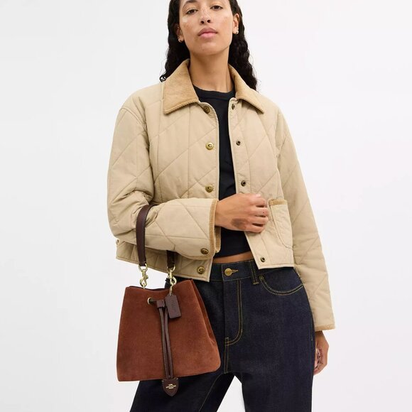 COACH CCC78 Rowan Bucket Bag Shoulder Crossbody Vintage Brown *SEALED* - Picture 4 of 12